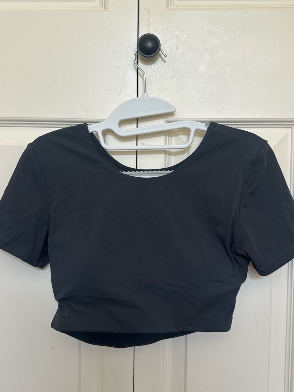 bloom Black Short Sleeve Crop Top
